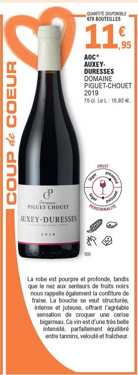 aoc auxey-duresses domaine piguet-chouet 2019