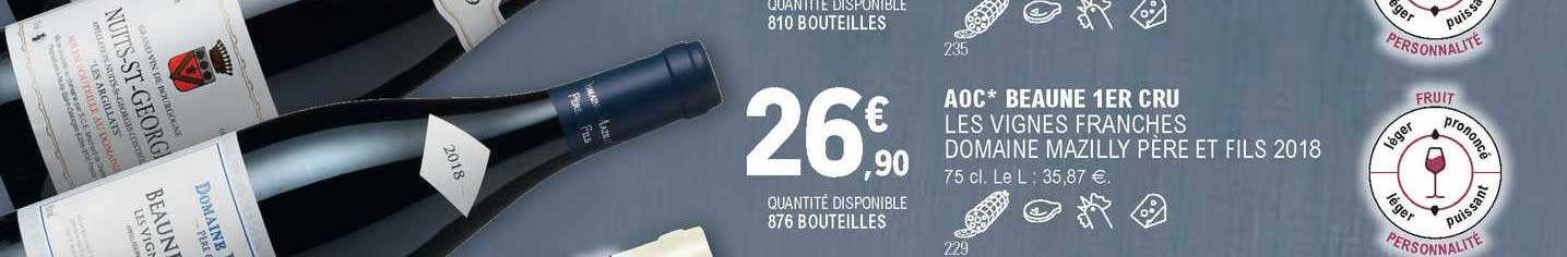 aoc beaune 1er cru les vignes franches domaine mazilly père et fils 2018