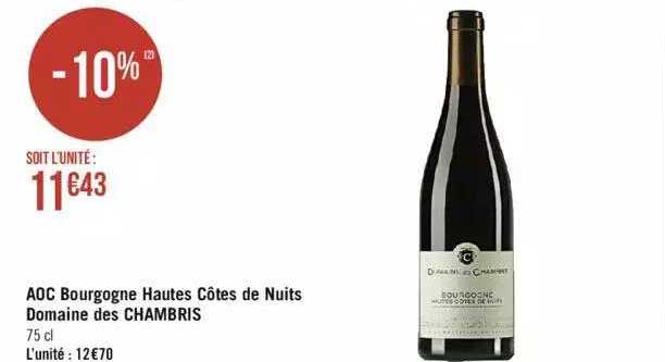 aoc bourgogne hautes côtes de nuits domaine des chambris