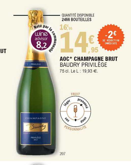 aoc champagne brut baudry privilège