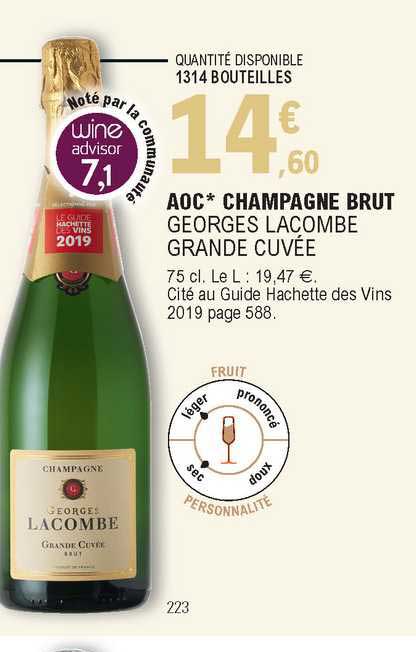 aoc champagne brut georges lacombe grande cuvée