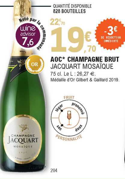 Aoc Champagne Brut Jacquart Mosaïque