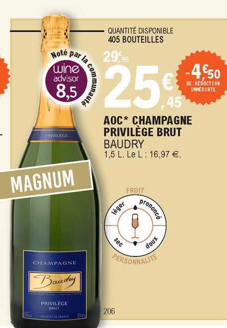 aoc champagne privilège brut baudry