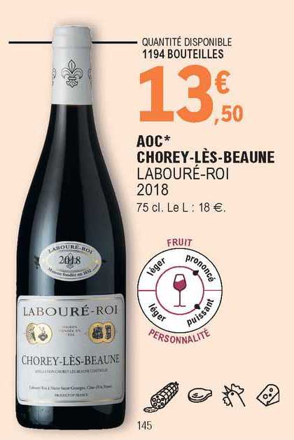 Aoc Chorey-lès-beaune Labouré-roi 2018