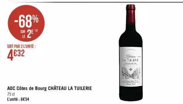 aoc côtes de bourg château la tuilerie