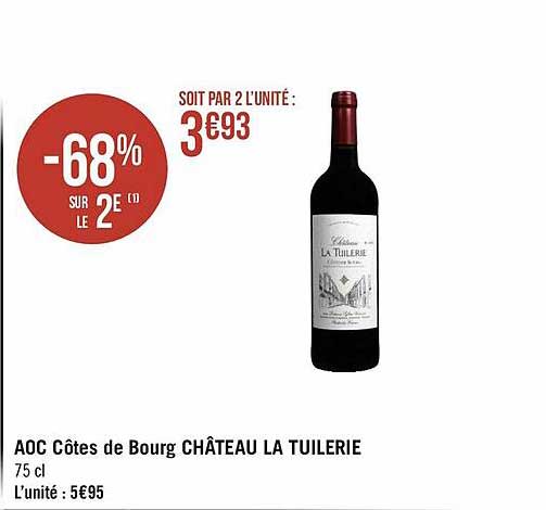 aoc côtes de bourg château la tuilerie