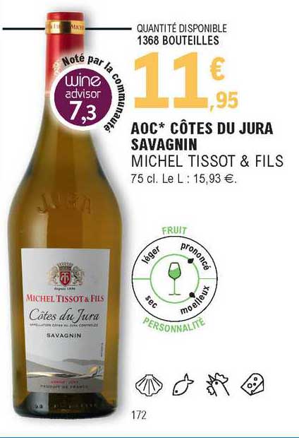aoc côtes du jura savagnin michel tissot & fils