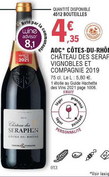 aoc côtes-du-rhône château des seraphin vignobles et compagnie 2019