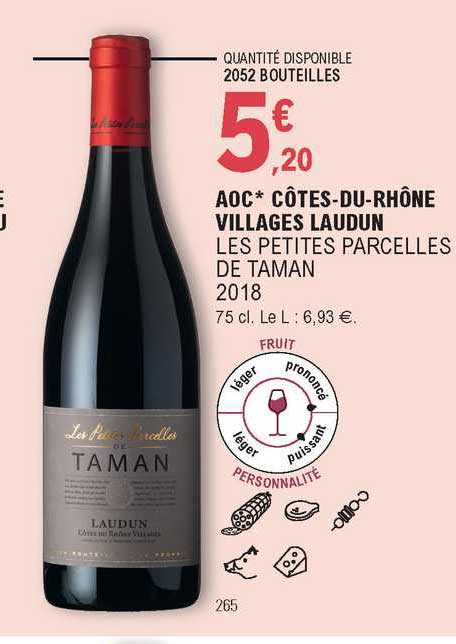 aoc côtes-du-rhône villages laudun les petites parcelles de taman 2018