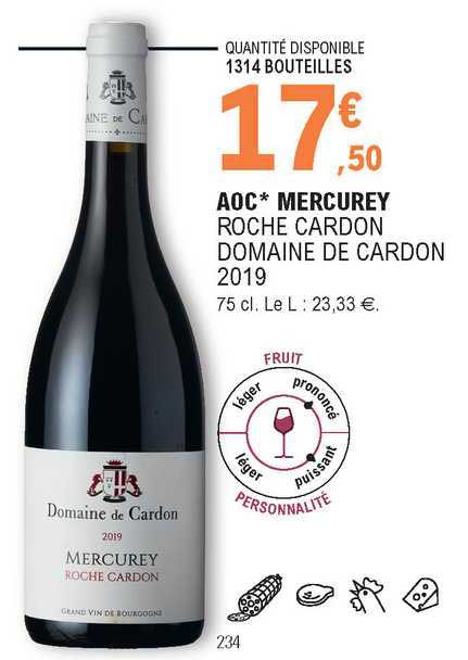 aoc mercurey roche cardon domaine de cardon 2019