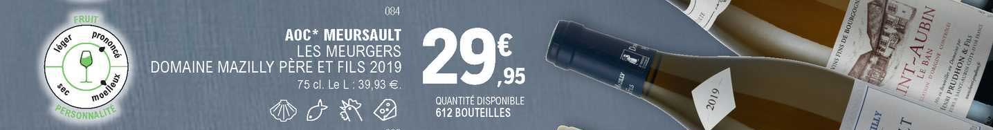 aoc meursault les meurgers domaine mazilly père et fils 2019