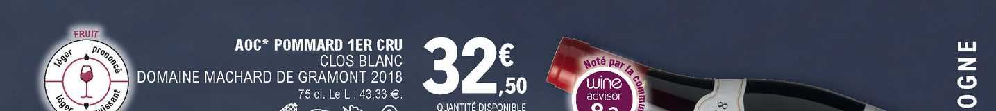 aoc pommard 1er cru clos blanc domaine machard de gramont 2018