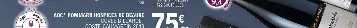 aoc pommard hospices de beaune cuvée billardet coste-caumartin 2019