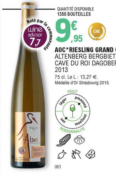 aoc riesling grand altenberg bergbiet cave du roi dagobert 2013