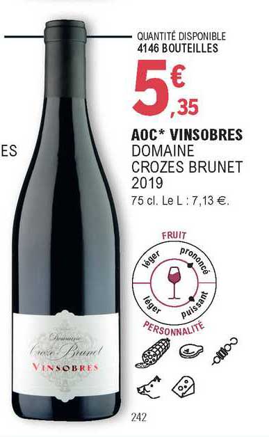 aoc vinsobres domaine crozes brunet 2019