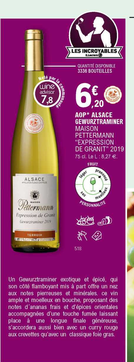 aop alsace gewurztraminer maison pettermann "expression de granit" 2019