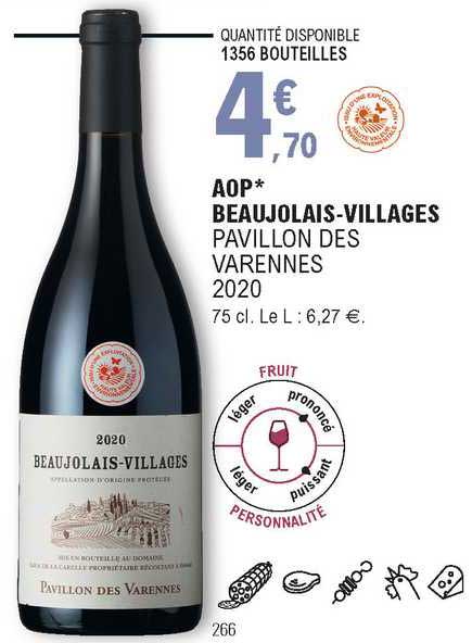 aop beaujolais-villages pavillon des varennes 2020
