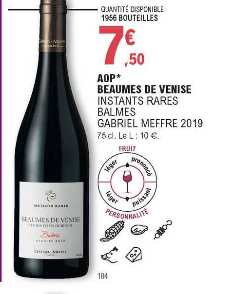 aop beaumes de venise instants rares balmes gabriel meffre 2019