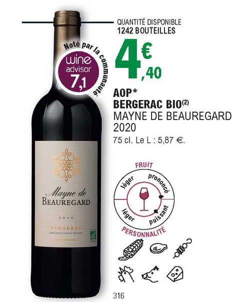 aop bergerac bio mayne de beuregard 2020