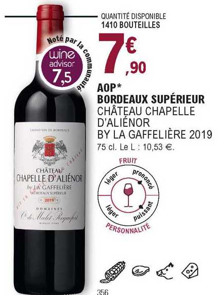 aop bordeaux supérieur château chapelle d'aliénor by la gaffelière 2019