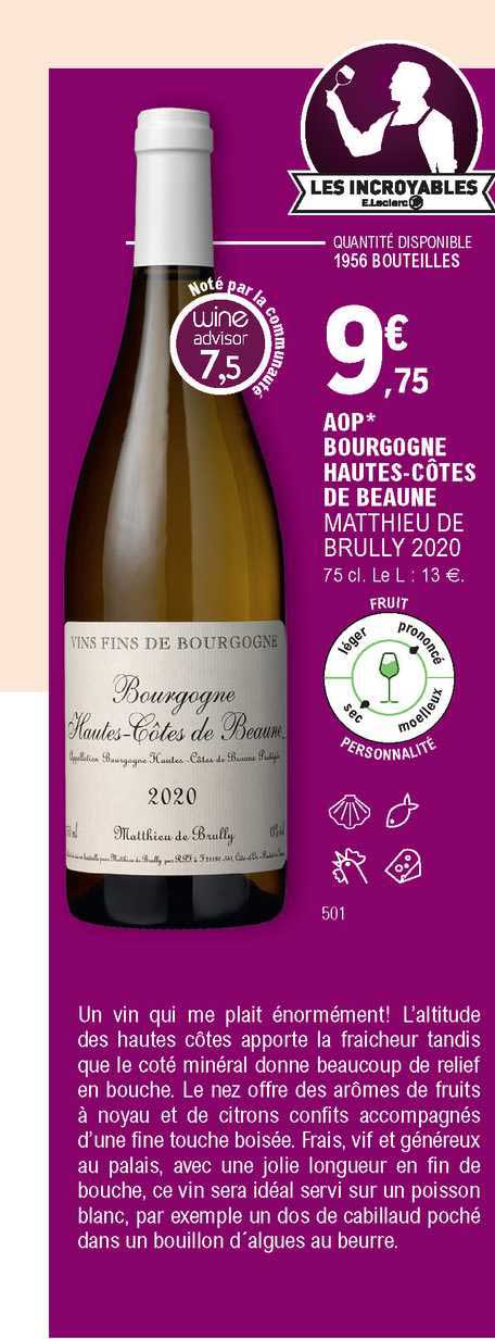 aop bourgogne hautes-côtes de beaune matthieu de brully 2020