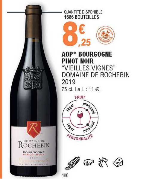 aop bourgogne pinot noir "vieilles vignes" domaine de rochebin 2019