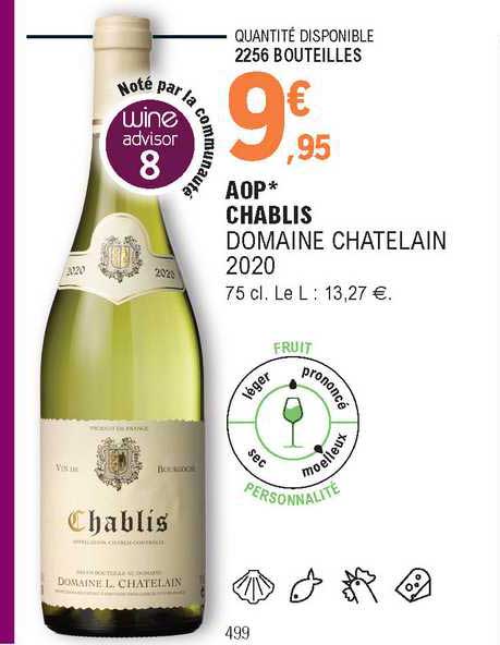 aop chablis domaine chatelain 2020