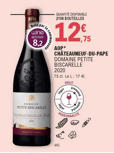 aop châteauneuf-du-pape domaine petite biscarelle 2020