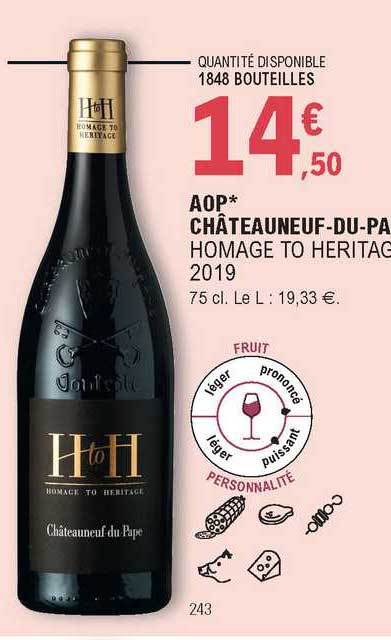 aop châteauneuf-du-pape homage to heritage 2019