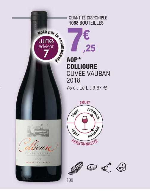 aop collioure cuvée vauban 2018