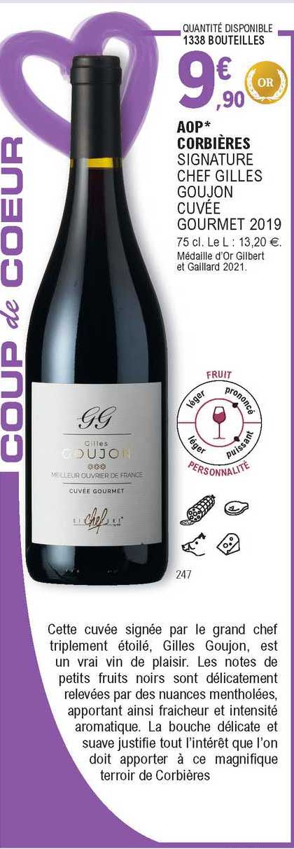 aop corbières signature chef gilles goujon cuvée gourmet 2019
