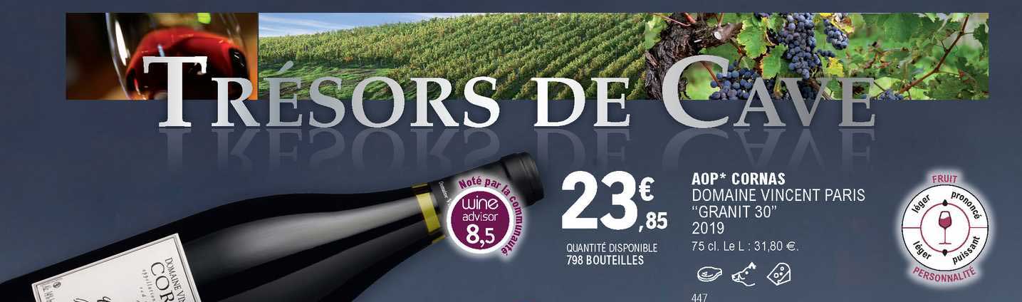 aop cornas domaine vincent paris "granit 30" 2019