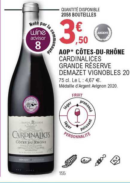aop côtes-du-rhône cardinalices grande réserve demazet vignobles
