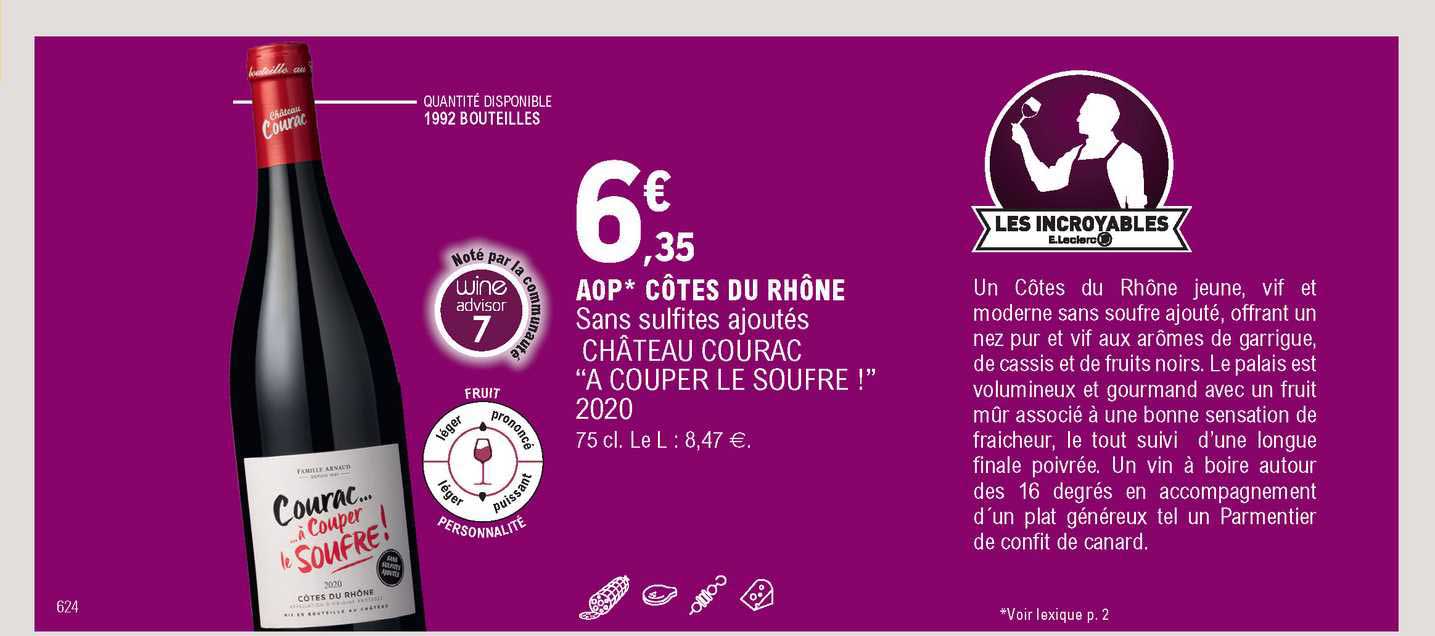 Aop Côtes Du Rhône Château Courac "à Couper Le Soufre!" 2020