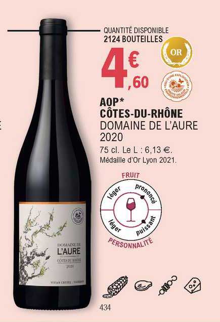 aop côtes-du-rhône domaine de l'aure 2020