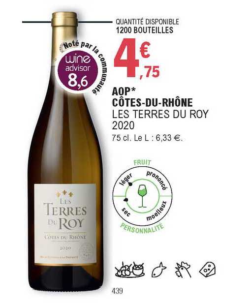 aop côtes-du-rhône les terres du roy 2020