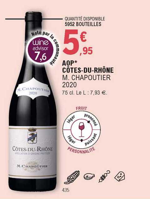 aop côtes-du-rhône m. chapoutier 2020