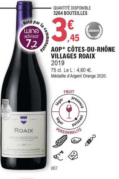 aop côtes-du-rhône villages roaix 2019