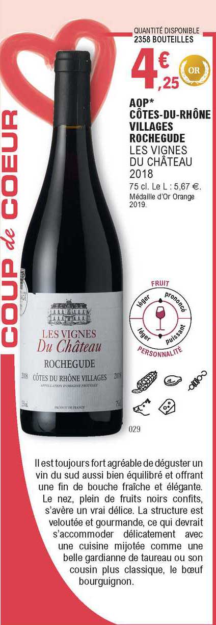 aop côtes-du-rhône villages rochegude les vignes du château 2018