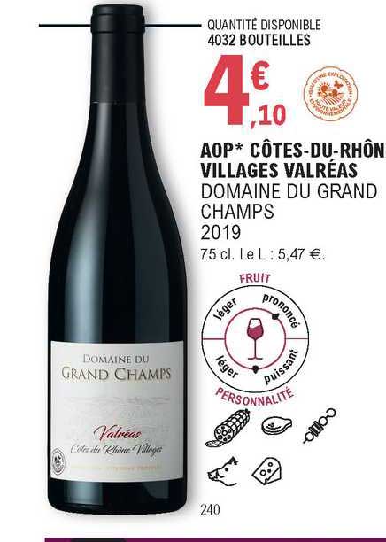 aop côtes-du-rhône villages valréas domaine valréas domaine du grand champs