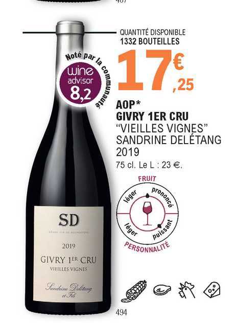 aop givry 1er cru "vieilles vignes" sandrine delétang 2019