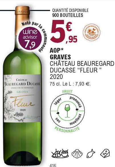 aop graves château beauregard ducasse "fleur" 2020