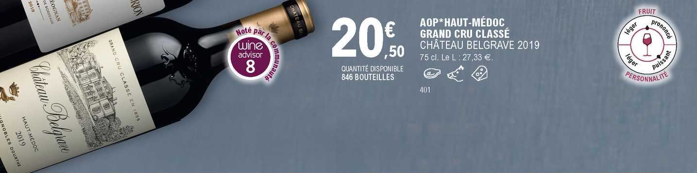 aop haut-médoc grand cru classé château bergrave 2019