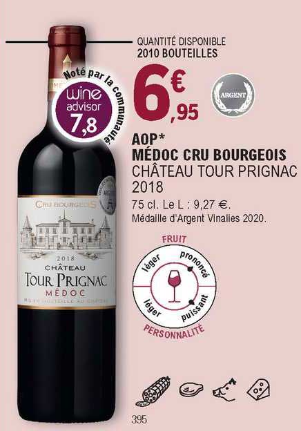 aop médoc cru bourgeois château tour prignac 2018