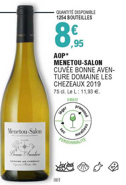 aop menetou-salon cuvée bonne aventure domaine les chezeaux 2019