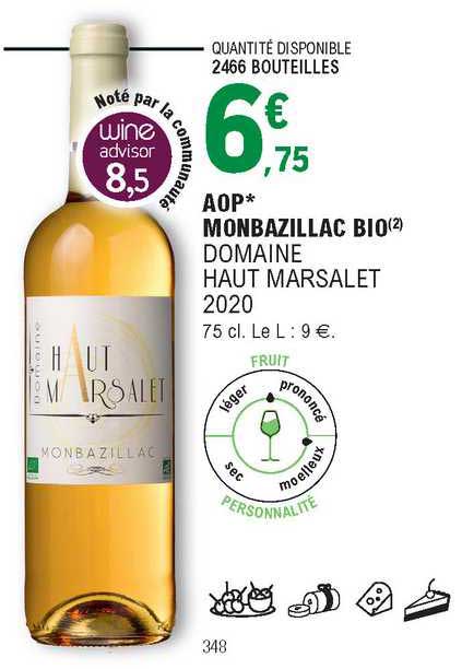 aop monbazillac bio domaine haut marsalet 2020