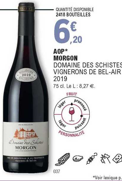 aop morgon domaine des schistes vignerons de bel-air 2019