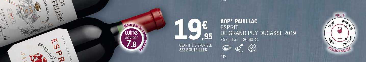 aop pauillac esprit de grand puy ducasse 2019