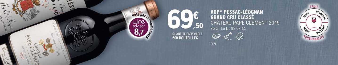 aop pessac-léognan grand cru classé château pape clément 2019