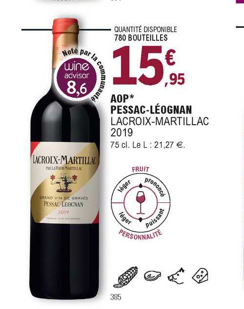 Aop Pessac-léognan Lacroix-martillac 2019